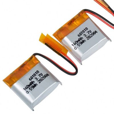 Li Polymer Rechargeable Battery de petite taille 601818 3.7V Lipo 160mAh