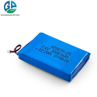 3.7v batterie Li polymère 3000mah source d'alimentation protection contre la surcharge