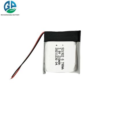 UN38.3 batterie au lithium polymère 521922 3.8v 210mAh batterie au lithium-ion polymère