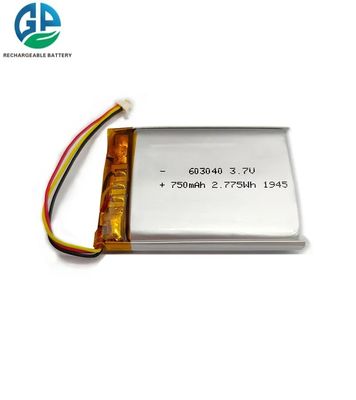 Ul Modèle 603040 batterie au lithium polymère 1s2p 3.7v 1500mah