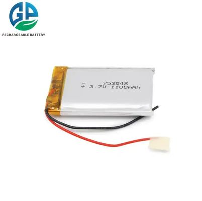KC IEC62133 Approuver 753048 3.7V 1100mAh Lipo batterie batterie rechargeable avec batterie Pcb Li-polymère