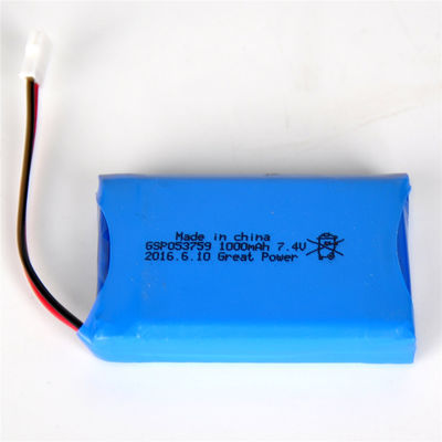 Paquet de batterie de polymère de lithium de Lipo 7,4 V 1000mah 503759