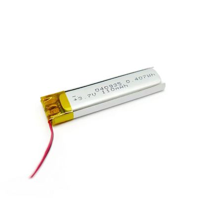 400935 petite batterie IEC62133 CB KC de polymère de Li de 3.7V 80mAh approuvée