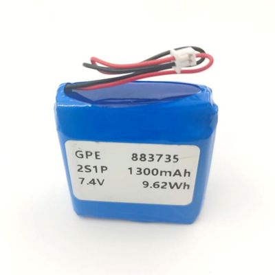 Paquet 883735 7.4V 1300mAh LiPo de batterie de polymère de lithium d'IEC62133 kc