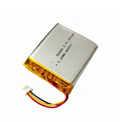 553640 lithium rechargeable Ion Polymer Battery Pack 3.7V 850mAh