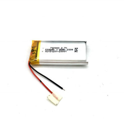 Batterie de polymère de lithium de la CE 702040 3.7v 500mah de kc pour l'équipement de surveillance