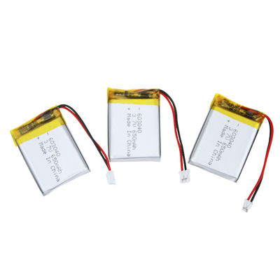 La batterie de polymère de lithium d'IEC62133 UN38.3 emballent 603040 3,7 volts 650mAh
