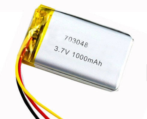 Batterie 1000mah de polymère du lithium 3.7v de MSDS 703048