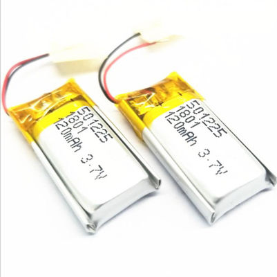 Casque 3.7v 120mah Lipo 501225 Li Polymer Battery With Wire de Bluetooth