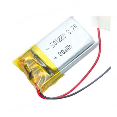 acheter batterie au lithium de polymère de 80mAh 501220 3.7V kc avec le connecteur de PCM de fil online manufacture