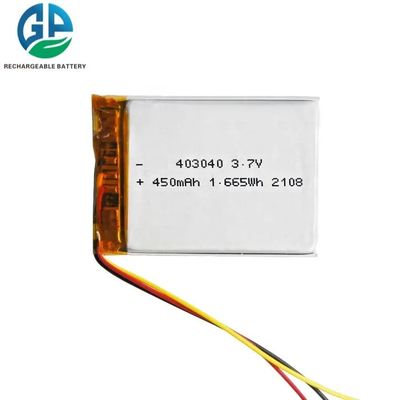 acheter Batterie rechargeable Lipo 3.7V 403040 450mah 1.665wh de Li Polymer kc online manufacture