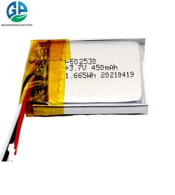 acheter Batterie rechargeable 3.7V 450mAh 1.665Wh 602530 de polymère de Li de kc online manufacture