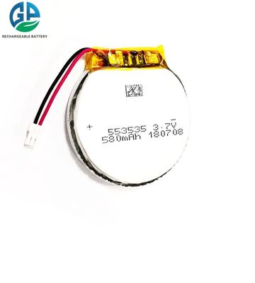 acheter 553535 capacité élevée de 580mah 3.7v Li Ion Polymer Battery Circle Shape online manufacture