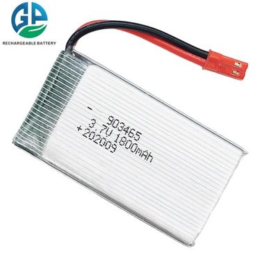 buy KC a certifié la batterie rechargeable de Lipo du paquet 3.7V de batterie de polymère de Li du taux de décharge de 1800mAh 25C fabrication en ligne