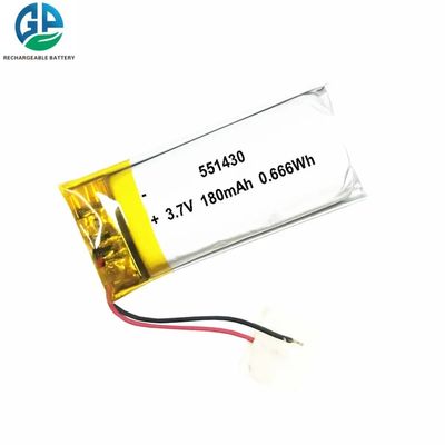 acheter Batterie Li-polymère rechargeable de haute capacité 3,7 V 551430 180mah online manufacture