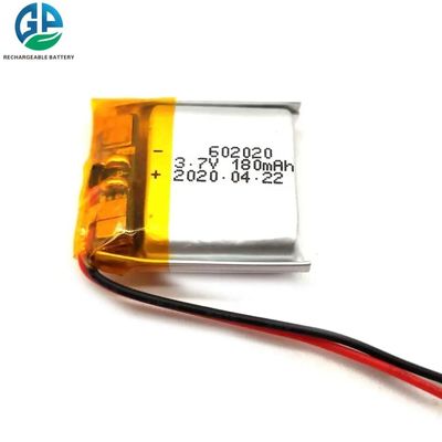 acheter Batterie lithium-polymère rechargeable 602020 3,7 V 180 mAh avec une durée de vie de 500 cycles fabrication en ligne