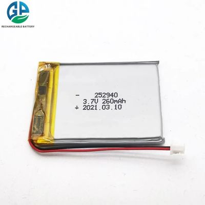 acheter Iec62133 252940 batterie au lithium polymère 260mah 3,7v online manufacture