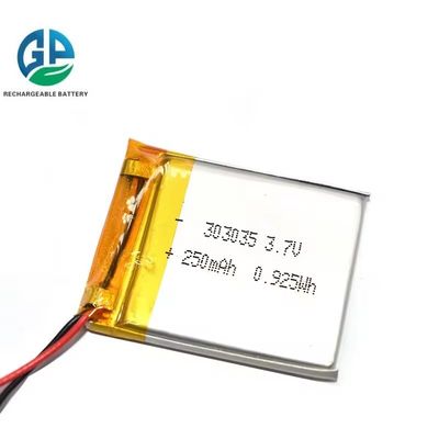 acheter 3.7V 250mAh 303035 batterie au lithium polymère UL1642 IEC62133 KC CB approuvée batterie LiPo rechargeable online manufacture