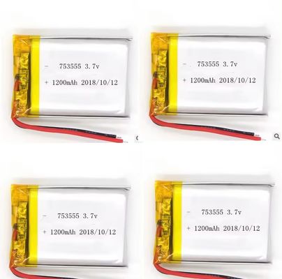 acheter KC Approuvé 1200mAh 3.7v Lipo batterie rechargeable 3.7v 1200mah 753555 batterie polymère au lithium online manufacture