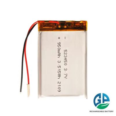 acheter Batterie rechargeable de haute qualité en gros à vendre à chaud 523450 3.7v 950Mah KC Approuvée Li-Ion Batterie 500 fois durée de vie online manufacture