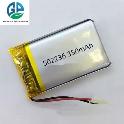 acheter KC CE Approuvé 3.7V Li Poly batterie rechargeable 502236 3.7V 350mah 1.295wh batterie OEM batterie au lithium-ion online manufacture