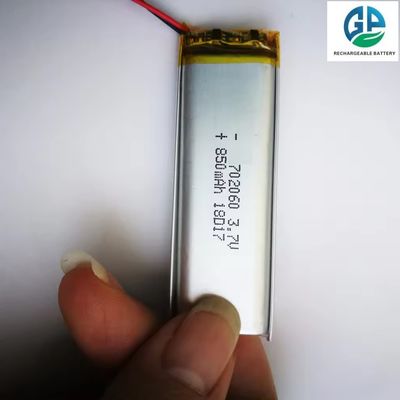 acheter Batterie polymère au lithium-ion de haute capacité 3.7V 850mAh 500 fois Batterie polymère au lithium-ion 702060 3.7v 850mah online manufacture