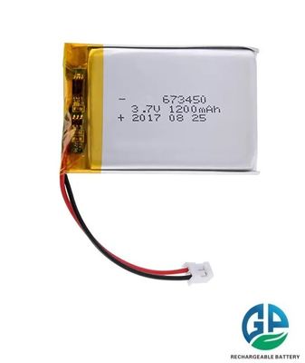 acheter 3.7v Batterie lithium-ion polymère de haute capacité rechargeable 1200mah 673450 pour appareils électroniques grand public online manufacture
