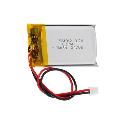 acheter Petite batterie au lithium polymère rechargeable de 45 mah 3.7v 50mAh 60mAh 70mAh 3.7v 551012 45mah batteries au lithium-ion online manufacture