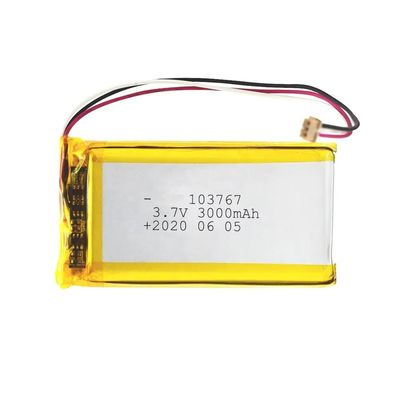 acheter 103767 Batterie au lithium polymère à haute décharge Certificat CE 3.7v 3000mah Piles rechargeables 30CMax60C Lipo online manufacture