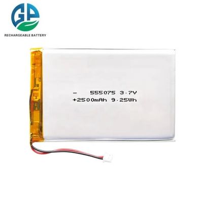 acheter Batterie polymère Li-Ion de haute capacité 2500mAh 555075 3.7v 2500mah batterie au lithium de la machine d'histoire online manufacture