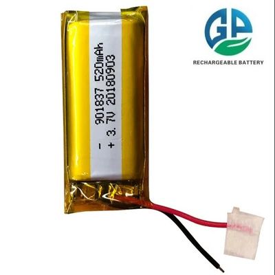 acheter 3.7v 520mah KC Approuvé batterie Li polymère batterie 3.7V mini batterie rechargeable LP901837 online manufacture