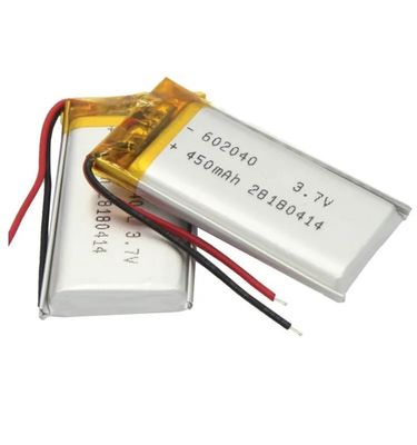 acheter Certifié KC 602040 Taille 450mAh Capacité batterie au lithium polymère batterie LiPo rechargeable online manufacture