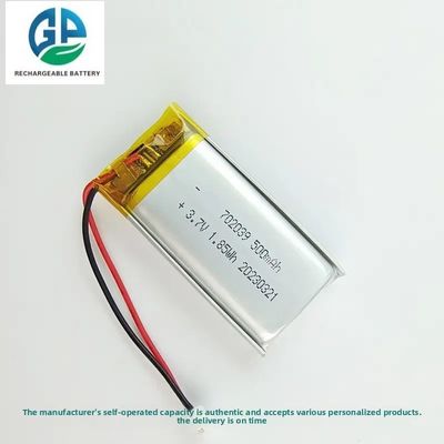acheter Batterie Lipo de haute capacité approuvée par KC 702039 3.7V 500mAh Batterie rechargeable au lithium polymère online manufacture