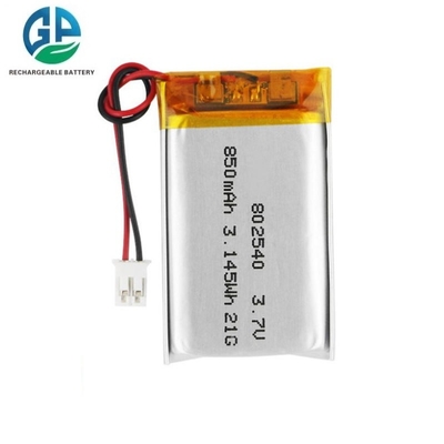 acheter Batterie lithium-ion polymère rechargeable haute capacité 3,7 V 850 mAh Lipo 3,7 V 802540 Batterie 850 mAh online manufacture