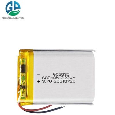 acheter Batterie lithium polymère Lipo603035 rechargeable 3,7 V 600 mAh, homologuée KC IEC62133 online manufacture