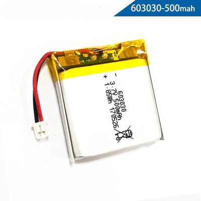 acheter UN38.3 rechargeable 603030 3,7 V 500mah Li Polymer Battery online manufacture