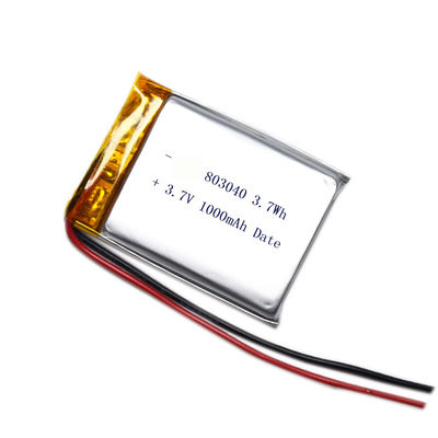 acheter 803040 3,7 batterie rechargeable de Lipo de polymère de lithium de V 1000mah pour le haut-parleur de Bluetooth online manufacture