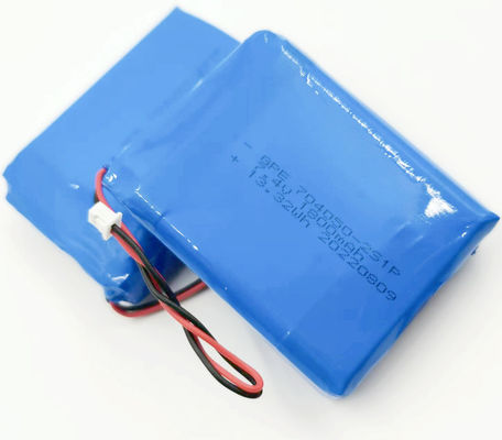 704050 7,4V 1800mAh 500 fois durée de vie de cycle batterie polymère au lithium personnalisée pour le dispositif de détective