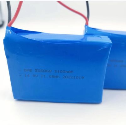 Batterie rechargeable à haute tension 14,8 V Li-polymère avec une capacité de 2100 mAh et une durée de vie de 800 cycles
