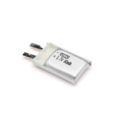 Batterie au lithium polymère 80 mAh 3,7 V 451220 avec connecteur PCM filaire pour écouteurs TWS
