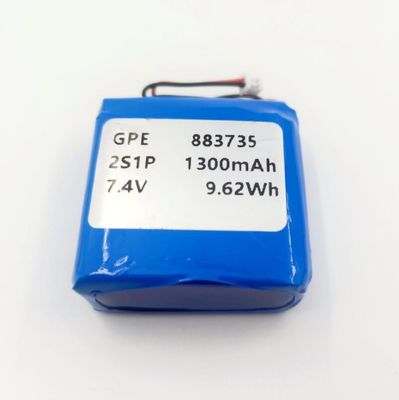 KC IEC62133 Approuvé 7.4V 1300mAh Li-polymère batterie pour les appareils de beauté