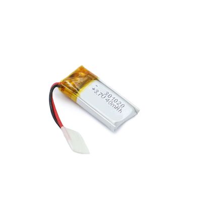 3.7V 40mAh KC IEC62133 a approuvé le paquet de batterie rechargeable de LiPo de batterie de polymère de lithium