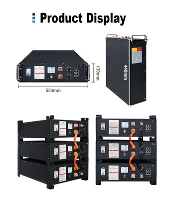 51.2V 6000 cycles LiFePO4 Batterie de stockage d'énergie solaire avec conception à support