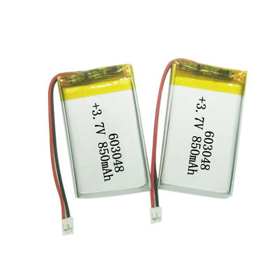 603048 3,7V 850mAh KC IEC62133 Approuvée batterie au lithium polymère avec une durée de vie de plus de 500 cycles