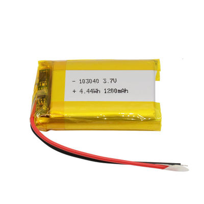 Batterie au lithium polymère de haute capacité de 1200 mAh CB IEC62133 Certifiée avec 500 cycles de vie