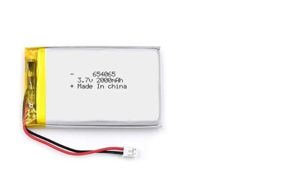 Paquet élevé de batterie de Lipo de décharge, 654065 batterie de polymère de lithium de 3.7v 2000mAh 7.4Wh