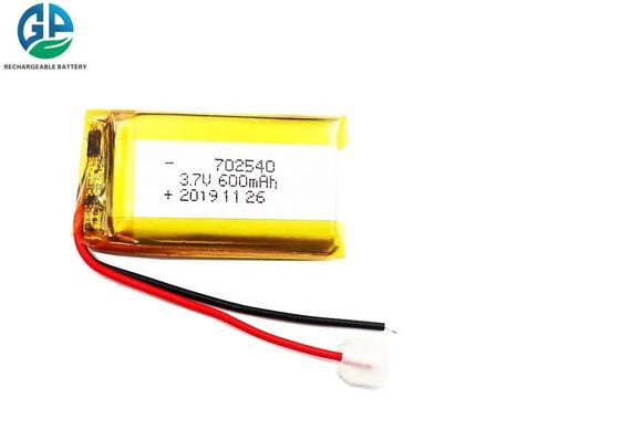 3.7V 600mAh batterie polymère au lithium avec 500 cycles de vie pour les appareils de beauté