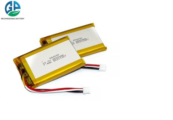 2000mAh 3,7V batterie au lithium polymère avec 500 fois la durée de vie pour les appareils de haute technologie