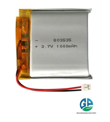 3.7V 1000mAh KC certifié batterie au lithium polymère Lipo Cell avec 500 cycles de vie