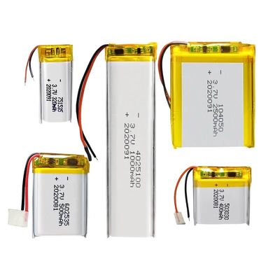 Batterie Li polymère 3,7 V avec protection contre les décharges excessives et protection contre les courts-circuits